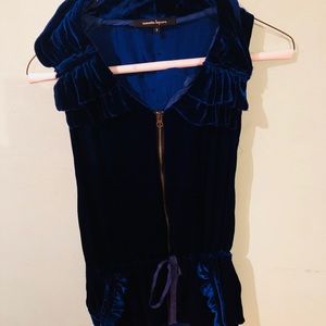 Rich blue velvet Nanette Lepore vest. Size 6.